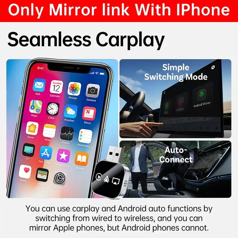 MirrorMax – Seamless Wireless CarPlay Converter