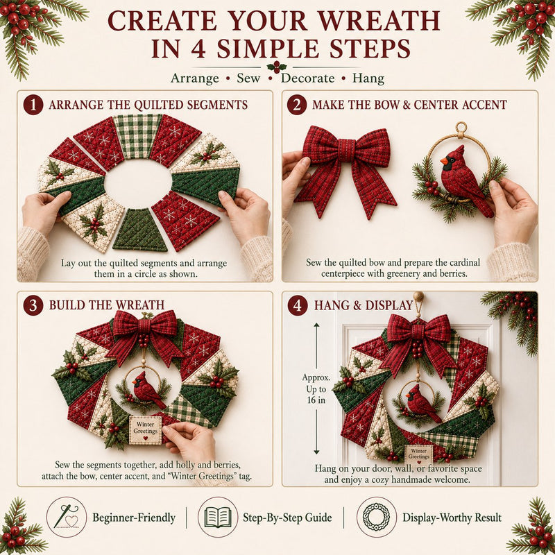 ChristmasCraft – Festive Fabric Wreath Making Kit