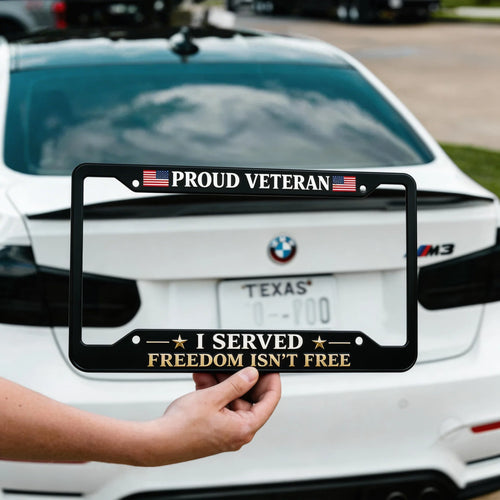 ValorFrame – Veteran Tribute Metal License Plate Frame