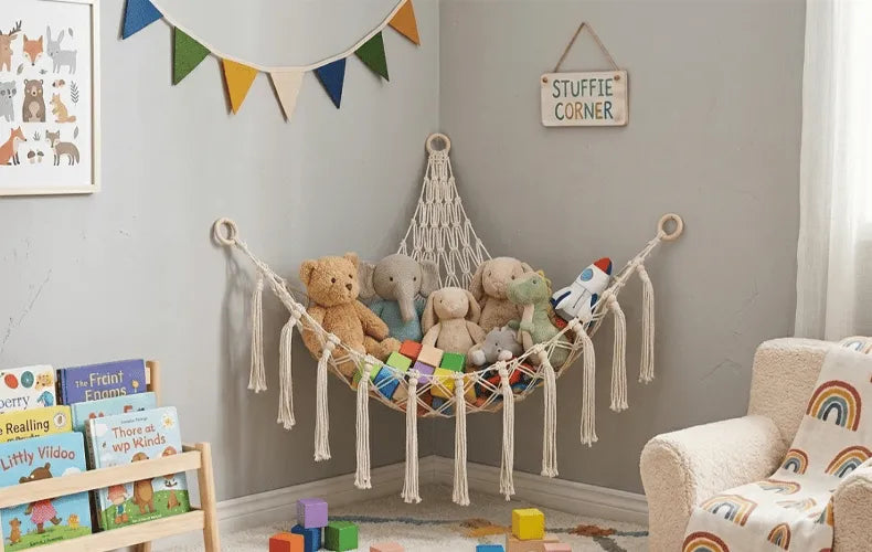 CozyCorner – Hanging Stuffed Animal Storage Net