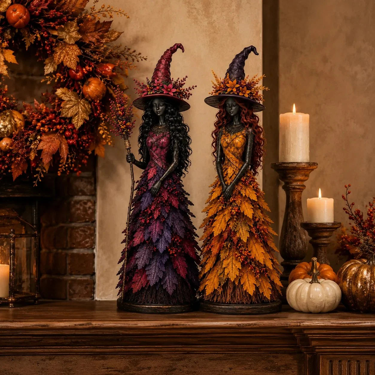 AutumnCharm – Enchanted Witch Figurine