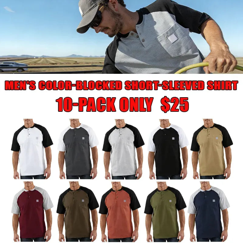 StyleFusion – Premium Color Block Casual Shirt