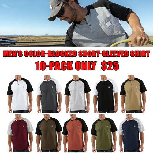 StyleFusion – Premium Color Block Casual Shirt