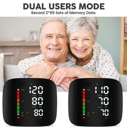 Wrist Blood Pressure Monitor – LED Display, Adjustable, Health Tracking