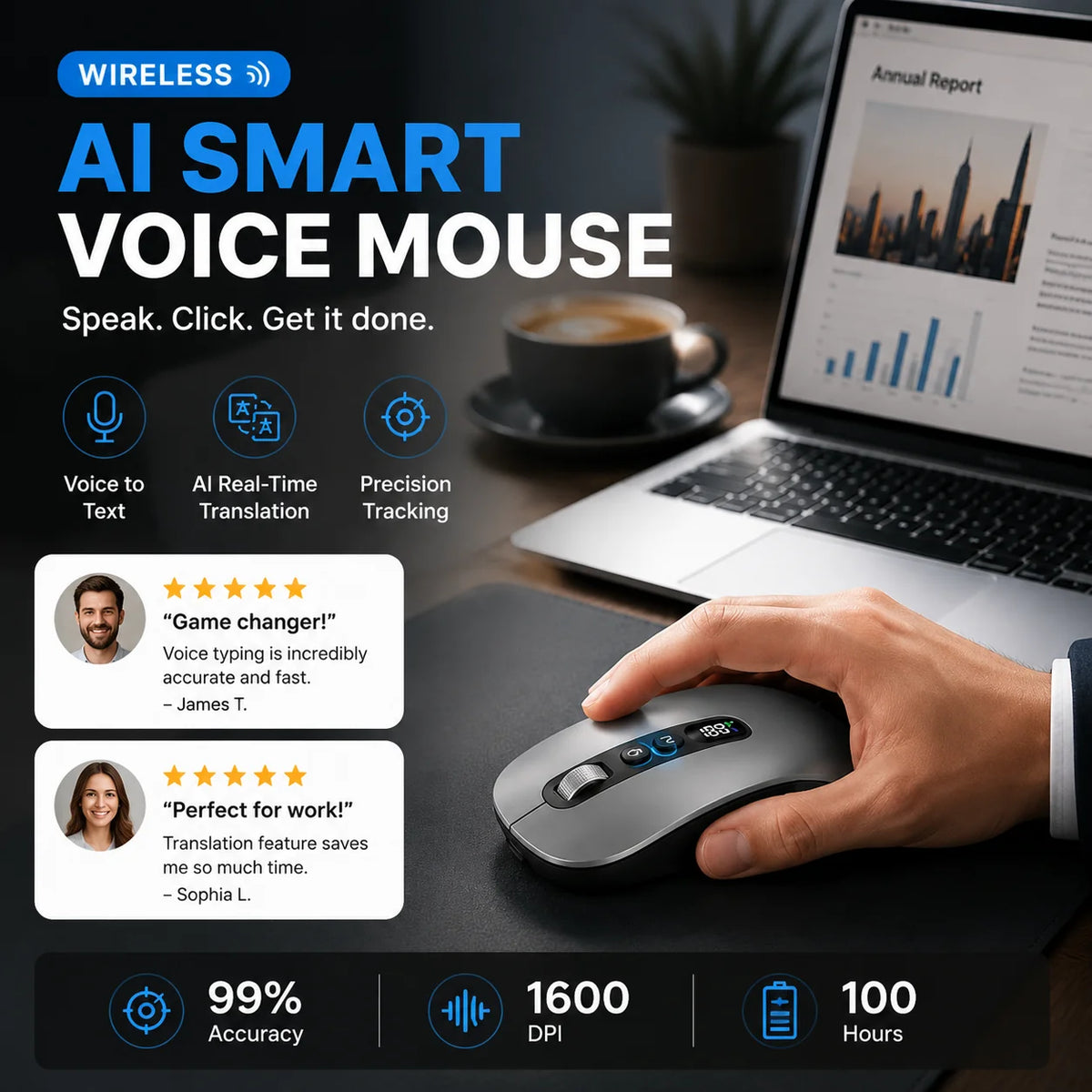 VoiceCore – AI Smart Wireless Voice Mouse