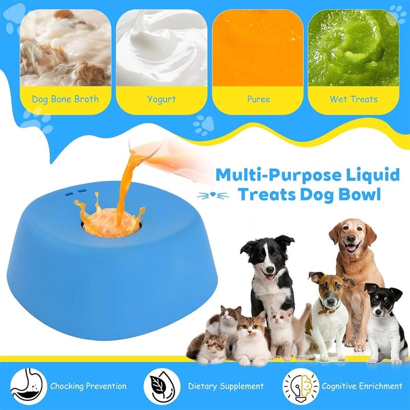 Slow-Feed Liquid Dog Bowls