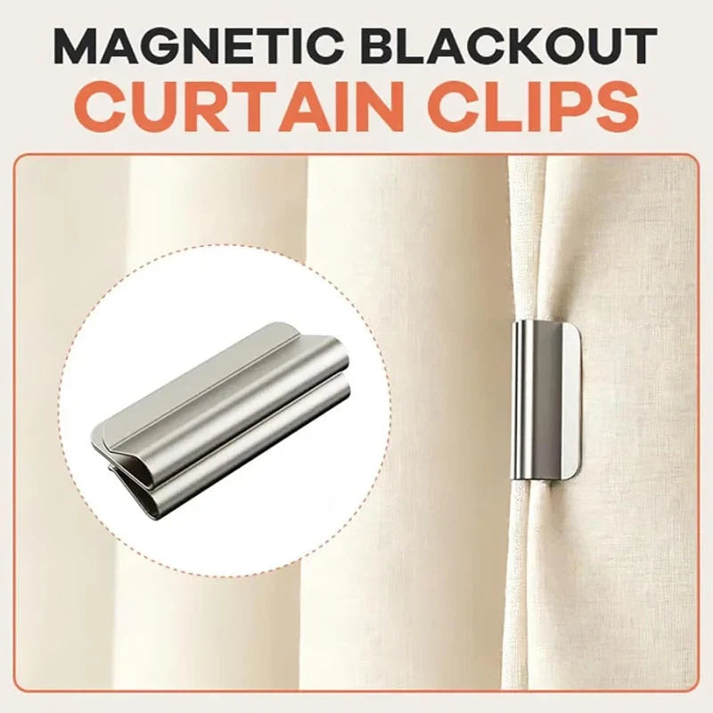 CurtainSnap – No-Drill Magnetic Curtain Holders