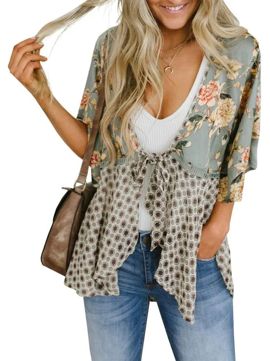 BloomBreeze – Floral Kimono Flowy Boho Cover Up
