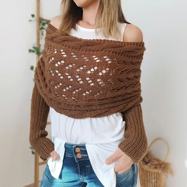 CableCharm – Knitted Cable Pattern Cape & Bolero
