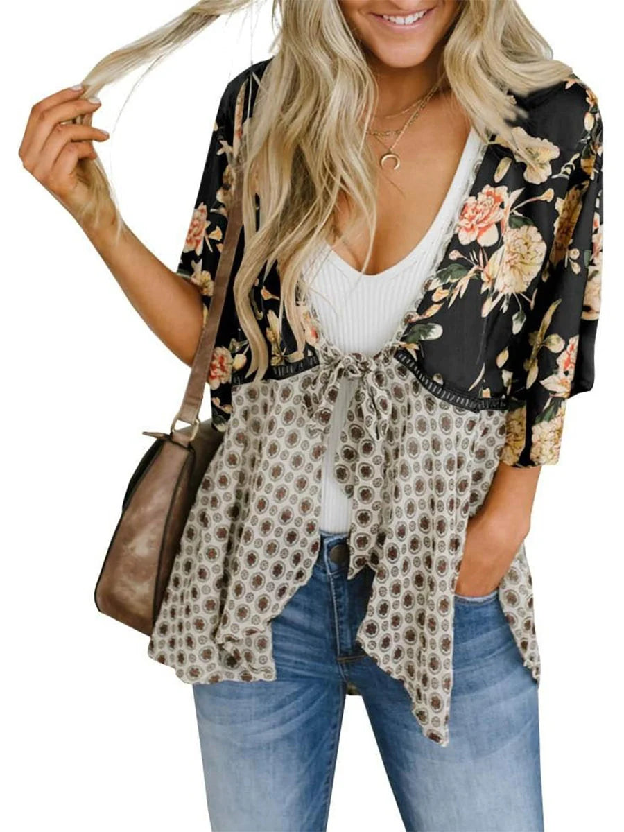 BloomBreeze – Floral Kimono Flowy Boho Cover Up