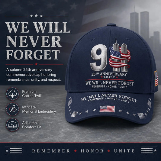 HonorCrest – 9/11 25th Anniversary Memorial Baseball Cap