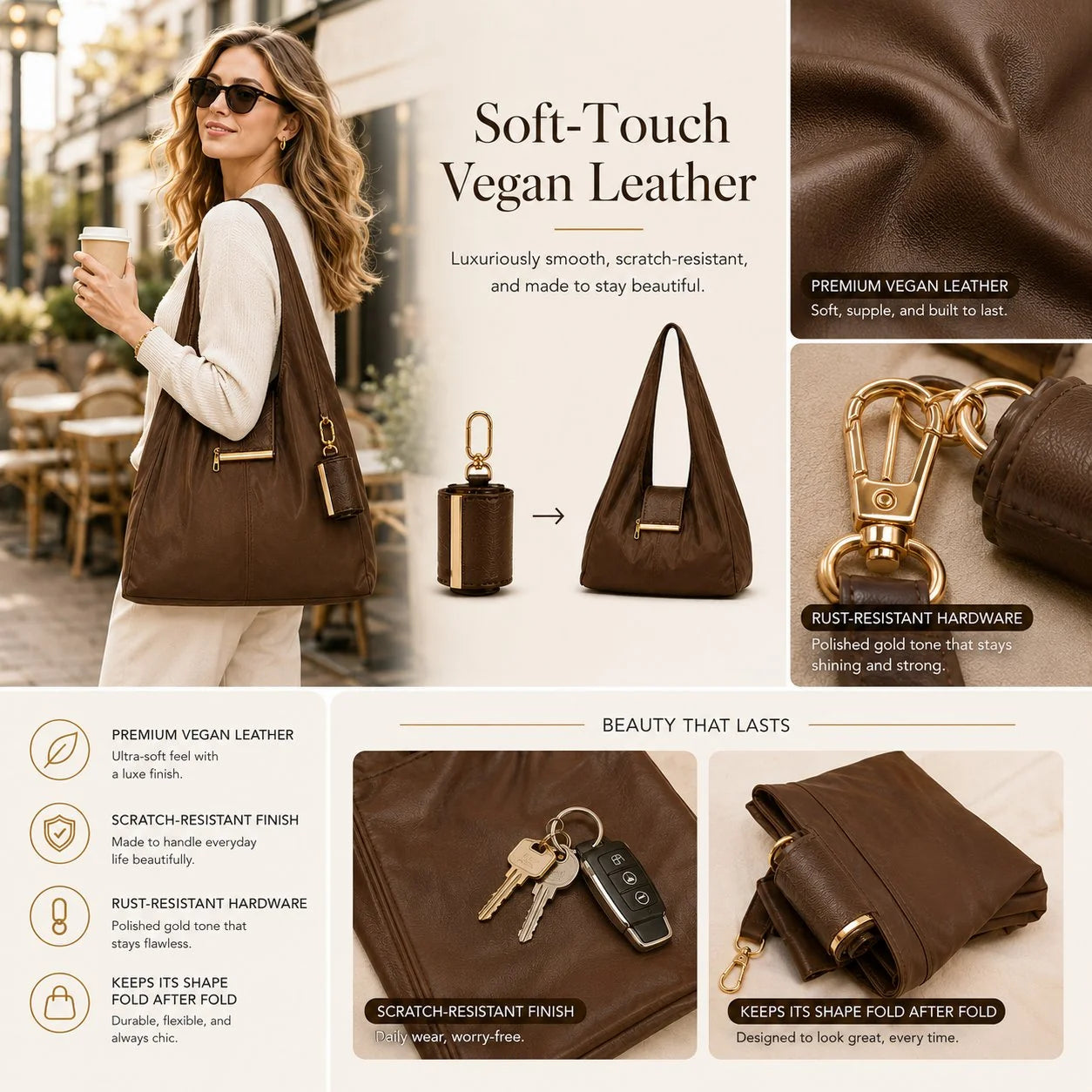 LuxeFold – Stylish 2-in-1 Convertible Carry Bag