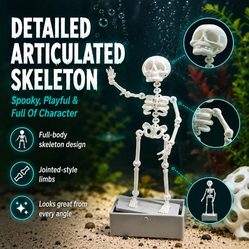 AquaBones – Dancing Skeleton Aquarium Ornament