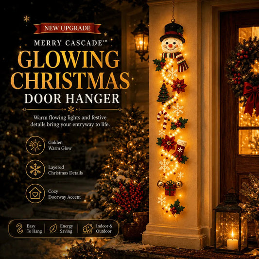 MerryGlow – Cascading Christmas Lighted Door Hanger