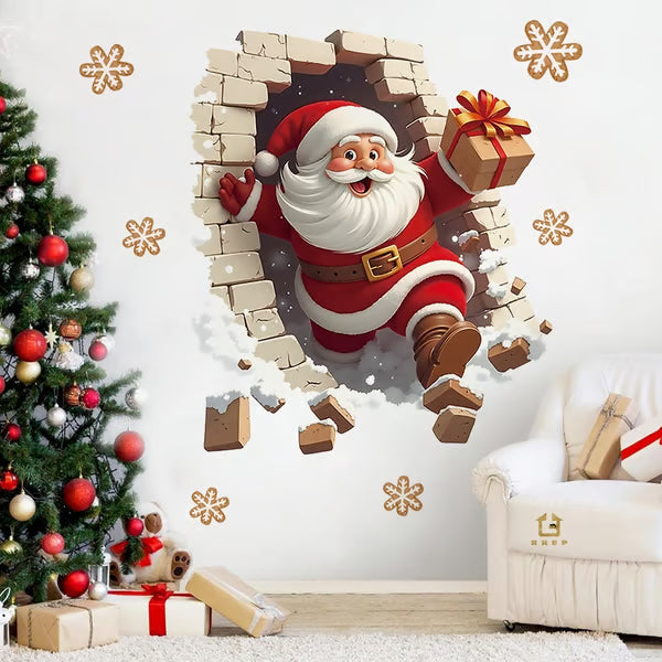 MerryWall – 3D Santa Claus Christmas Wall Sticker