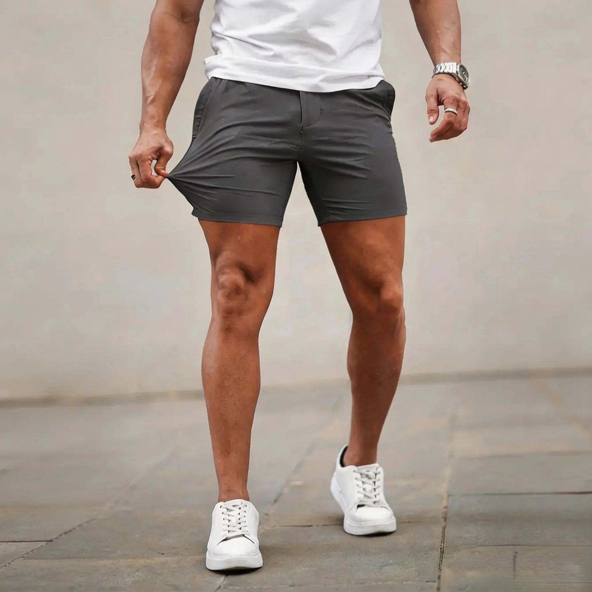 FlexStride – Modern Tapered Casual Chino Shorts