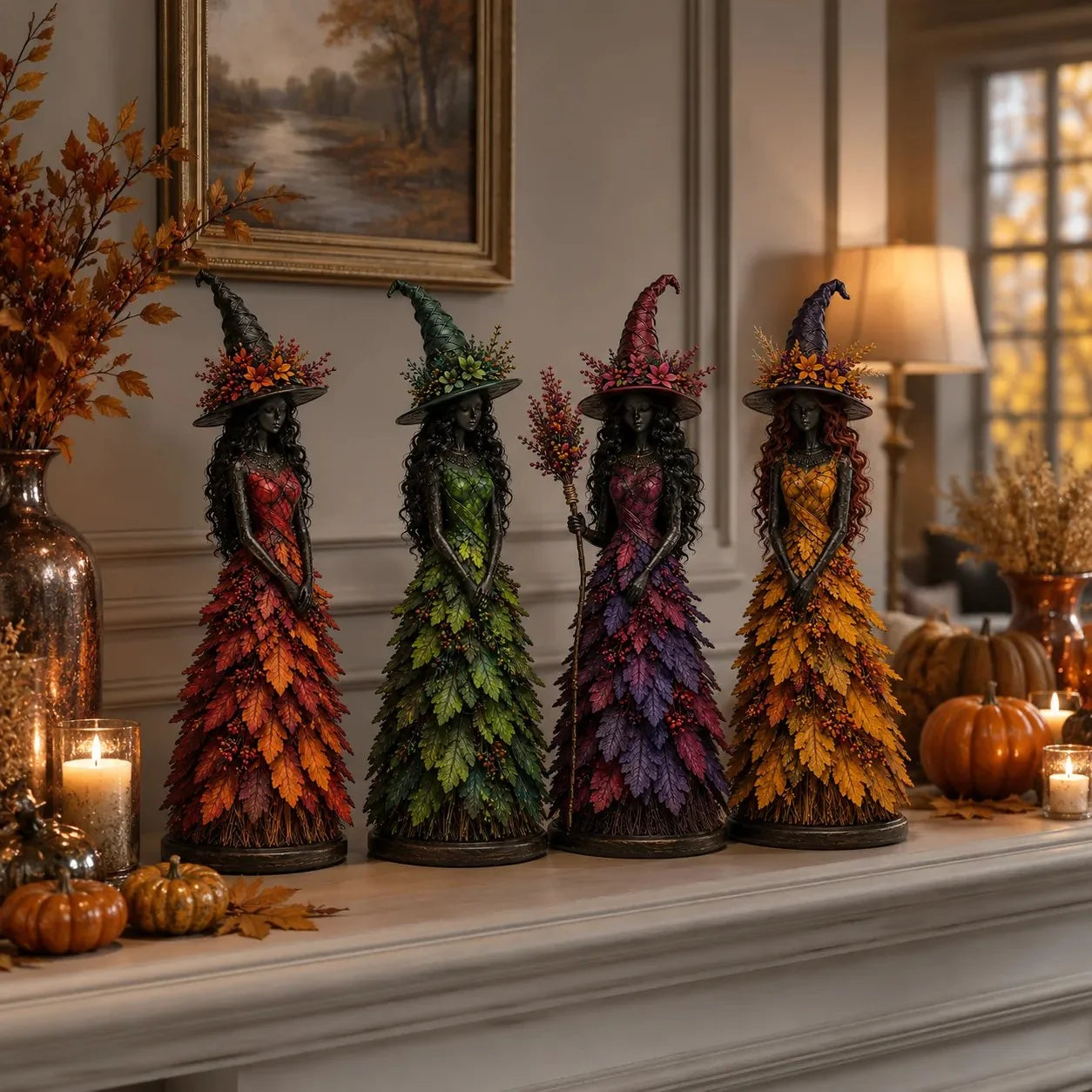 AutumnCharm – Enchanted Witch Figurine