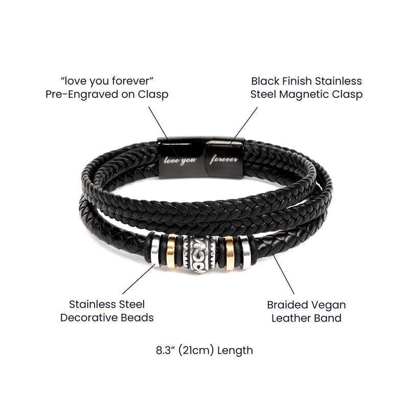 ForeverBond – Love You Forever Leather Bracelet