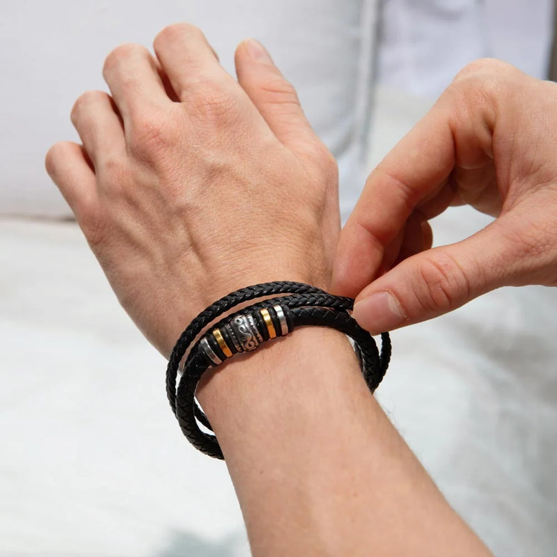 ForeverBond – Love You Forever Leather Bracelet