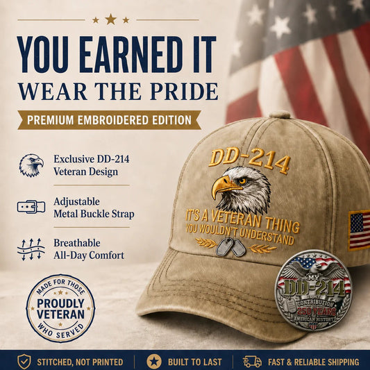 HonorWear – 3D Embroidered Veteran Cap