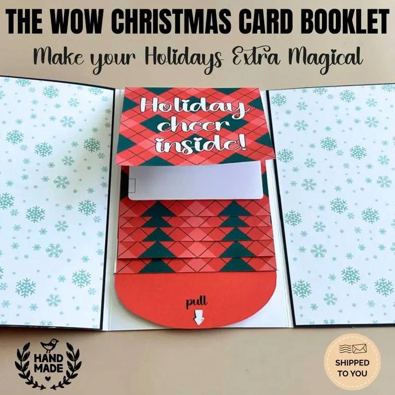 MerryMuse – Handmade Christmas Gift Card Holder Booklet