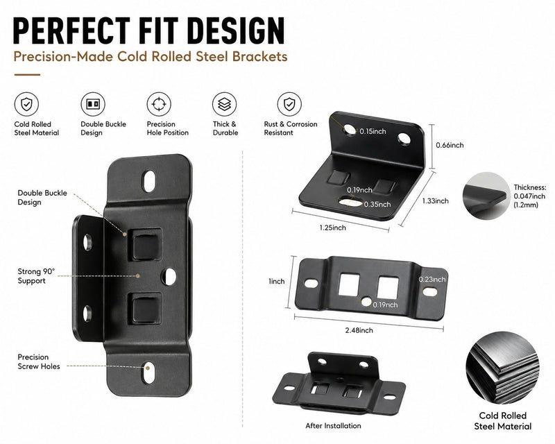 CornerForce – Heavy Duty Stainless Steel Furniture Corner Brackets