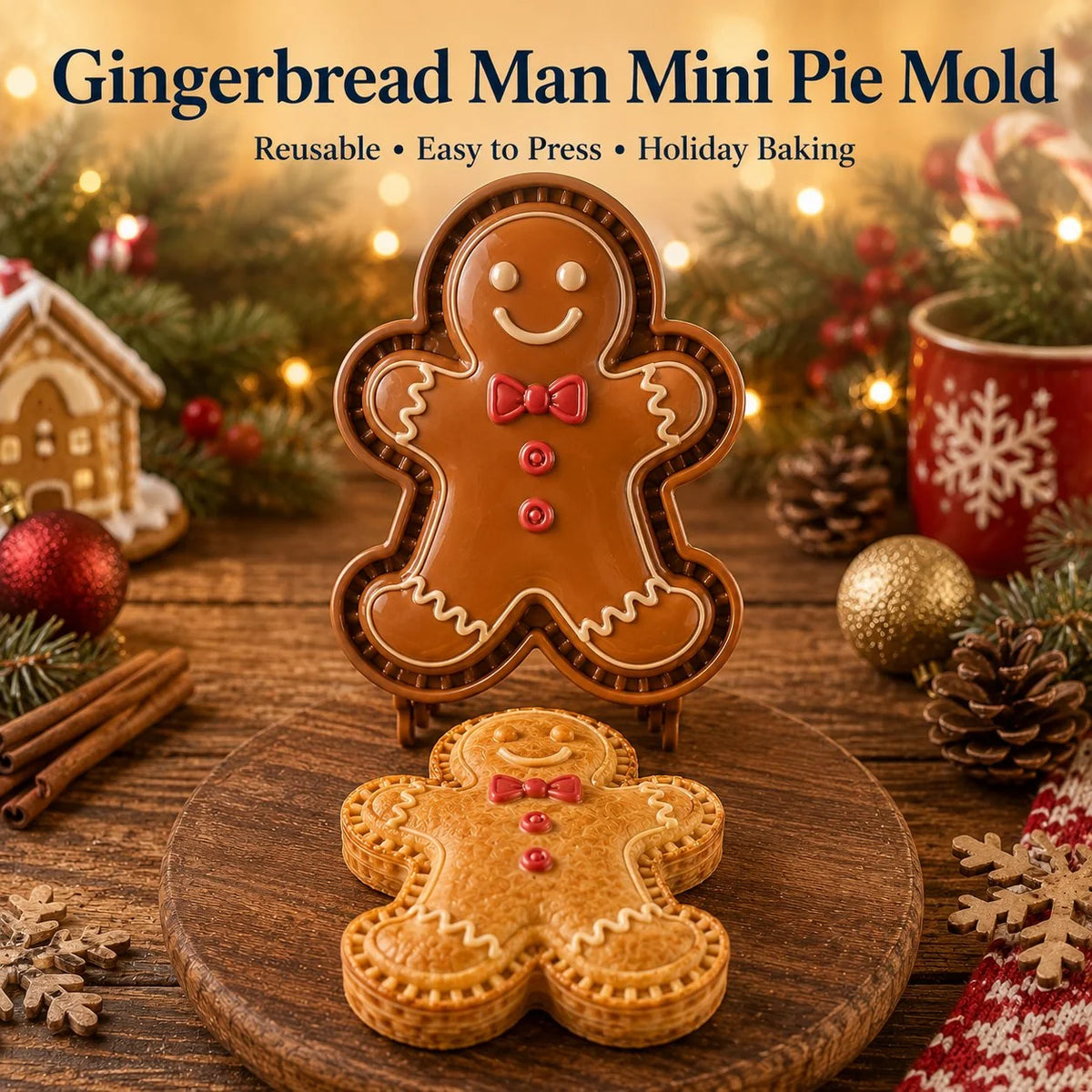 JollyBake – 16-Design Holiday Pie Mold Set