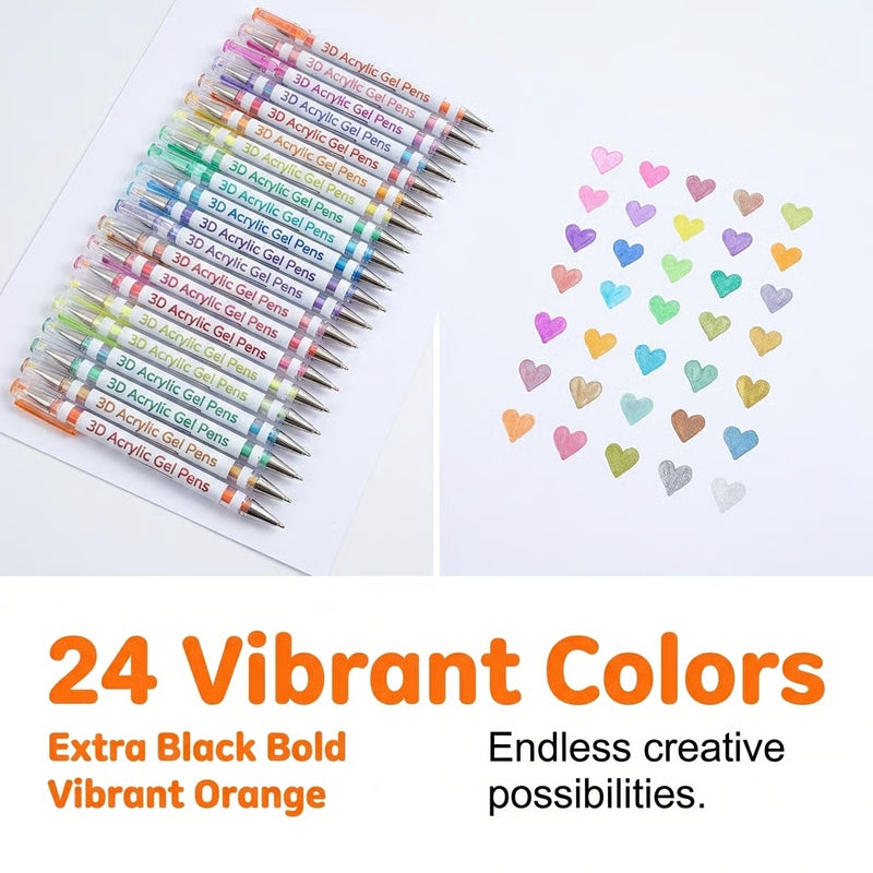 ColorGlow – Professional Acrylic Gel Pen Set