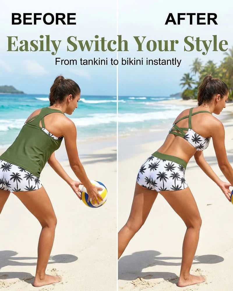AquaFlex – 3-Piece Tummy Control Tankini Set