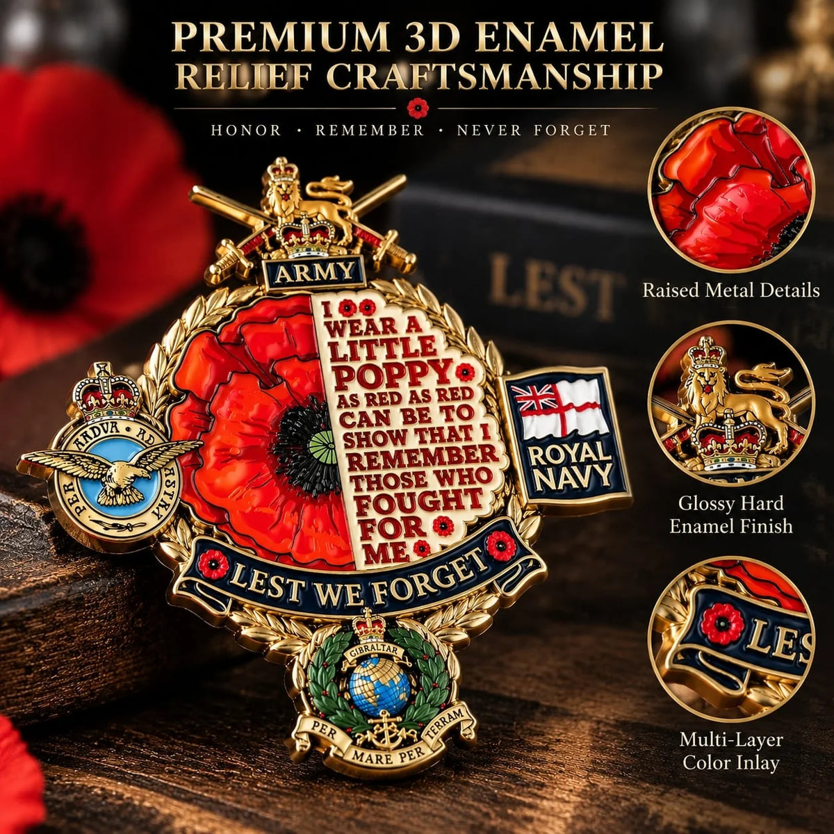 RemembranceCrest – British Armed Forces Tribute Badge