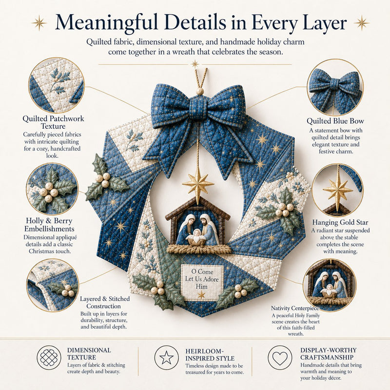 ChristmasCraft – Festive Fabric Wreath Making Kit
