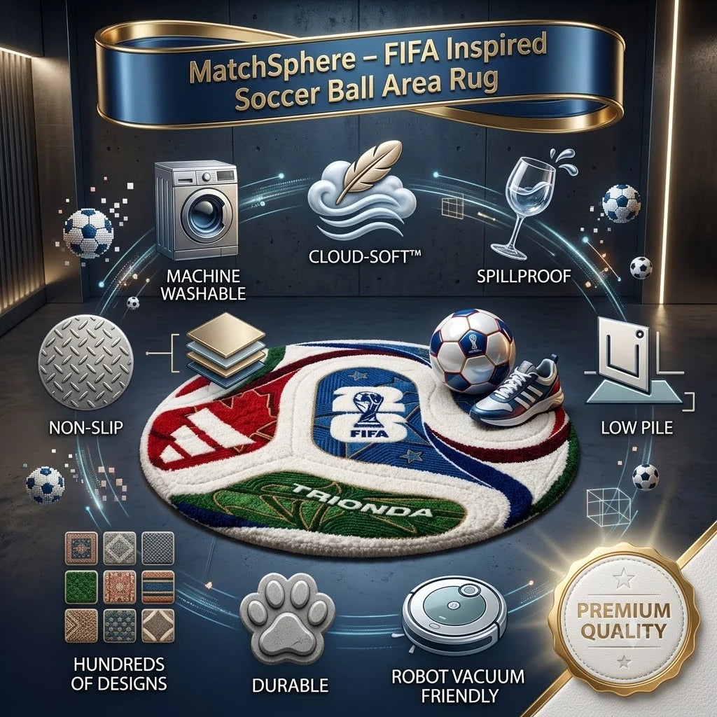 MatchSphere – FIFA Inspired Soccer Ball Area Rug