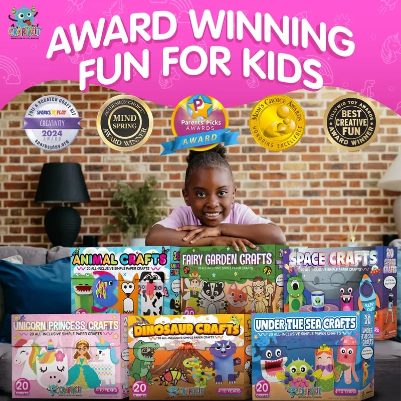 CraftJoy – 20-in-1 Kids Craft Activity Box