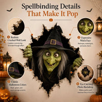 HauntOra – Halloween Witch Break-In Wall Decal