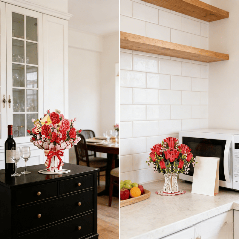 🌼💌 Forever-Blooming 3D Flower Pop-Up Card– Personalized Love Message & Everlasting Bloom 🎁