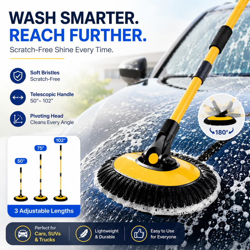 AutoSweep – Telescopic Vehicle Wash Mop