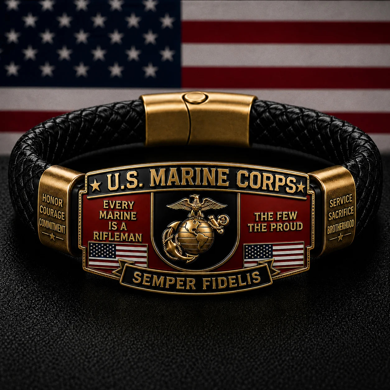 ValorForge – Premium Semper Fi Tribute Bracelet