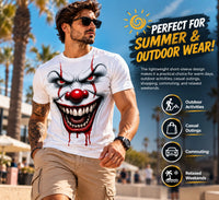 GrimVale – Men’s Horror Clown Graphic T-Shirt