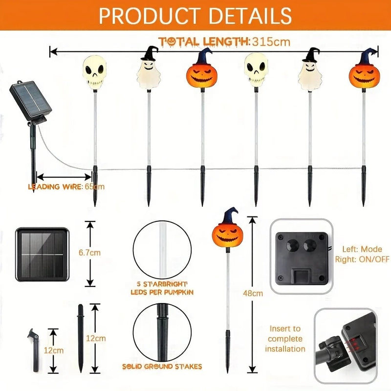 GraveGlow – Solar Halloween Pathway Light Collection