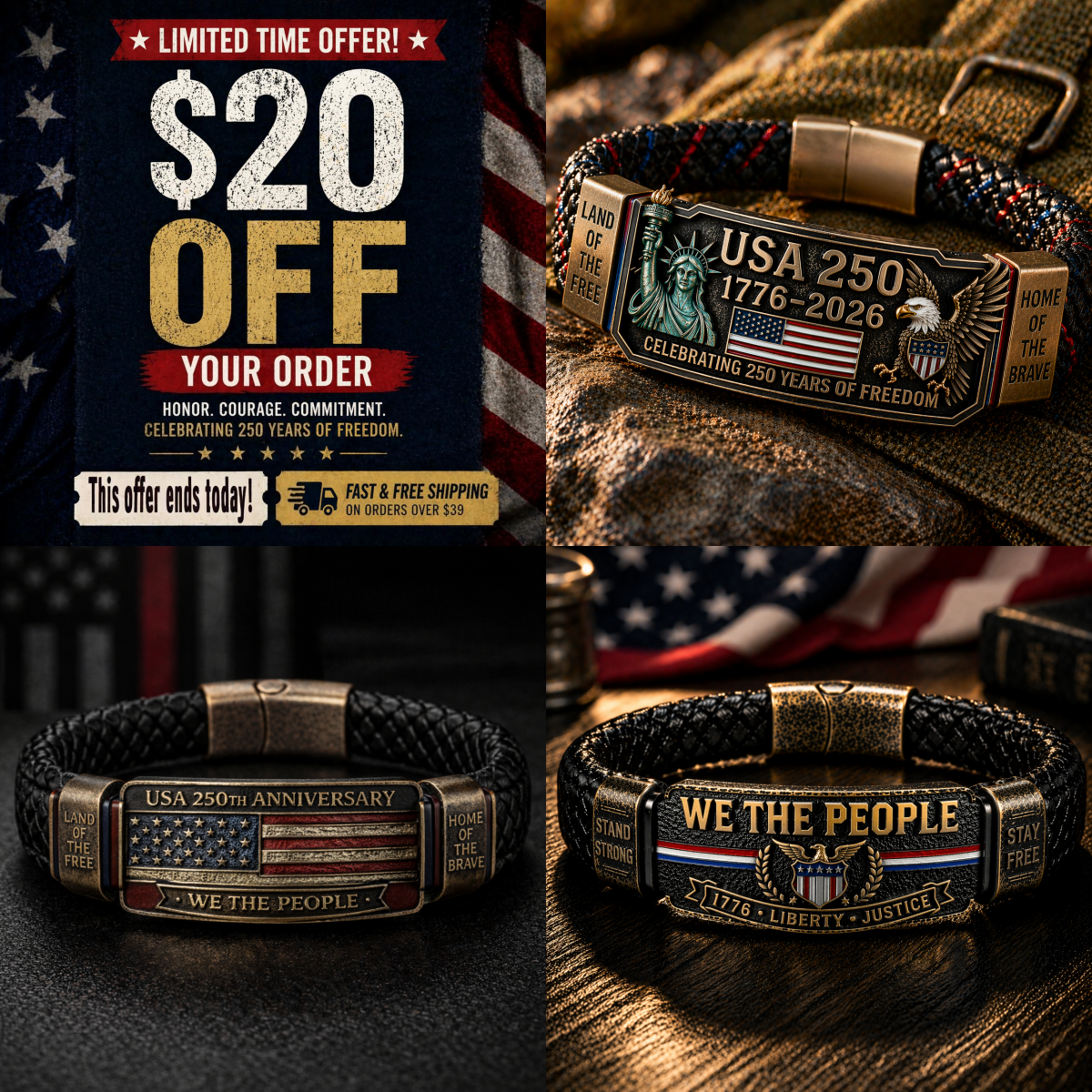 🏆Last Day Promo: 49% OFF - USA 250™ Freedom Legacy Bracelet (1776–2026) -✈️ BUY 2 FREE SHIPPING