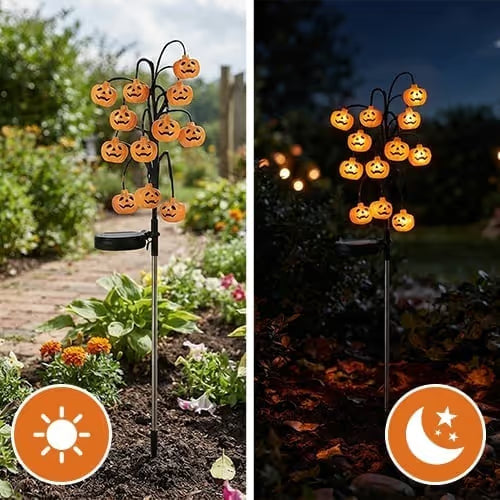 AutumnWisp – Solar Pumpkin Branch Garden Lights