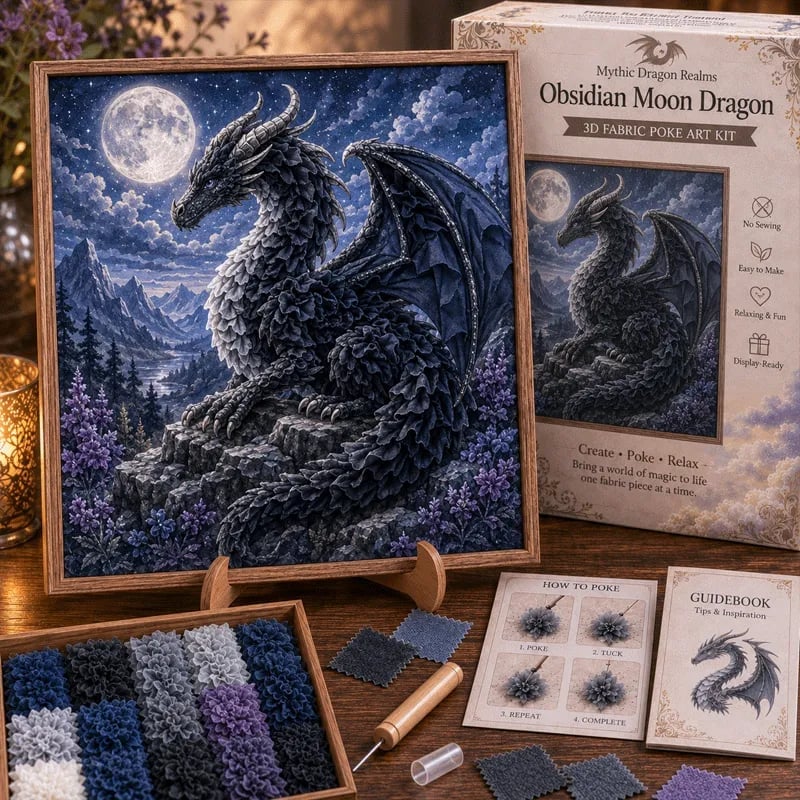 DragonRise – Fantasy Fabric Poke Art Kit