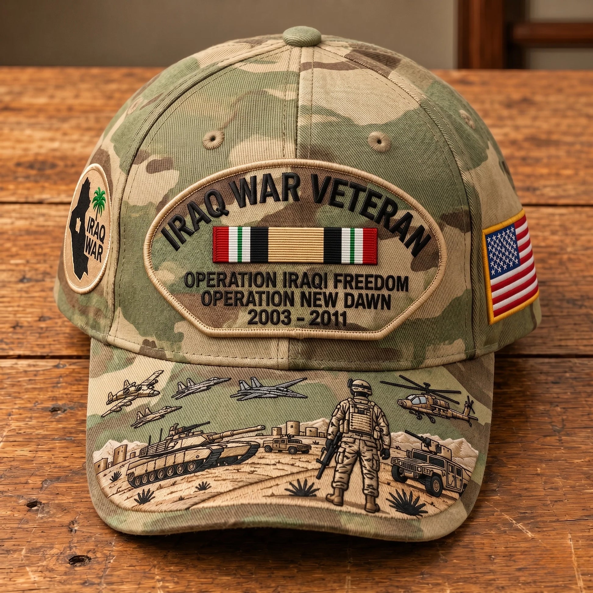 LegacyGuard – Embroidered Iraq Military Tribute Cap