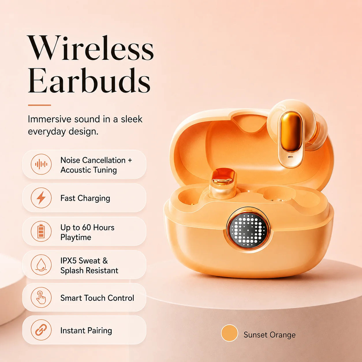 AeroBeat – Immersive Waterproof Sound Wireless Earbuds