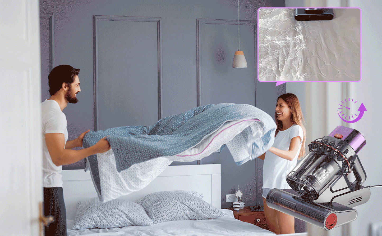 CleanNest – Smart Dust Sensor Mattress Vacuum