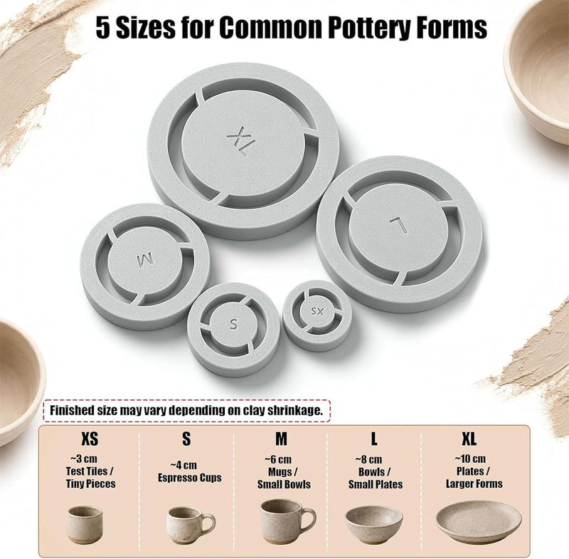 StudioCraft – Multi Size Pottery Foot Ring Tool
