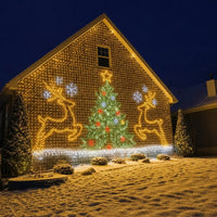 TwinkleHaven – Christmas LED House Net & Outdoor Curtain Lights