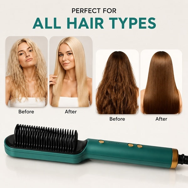 HairEase – Anti-Frizz Ceramic Hair Straightener