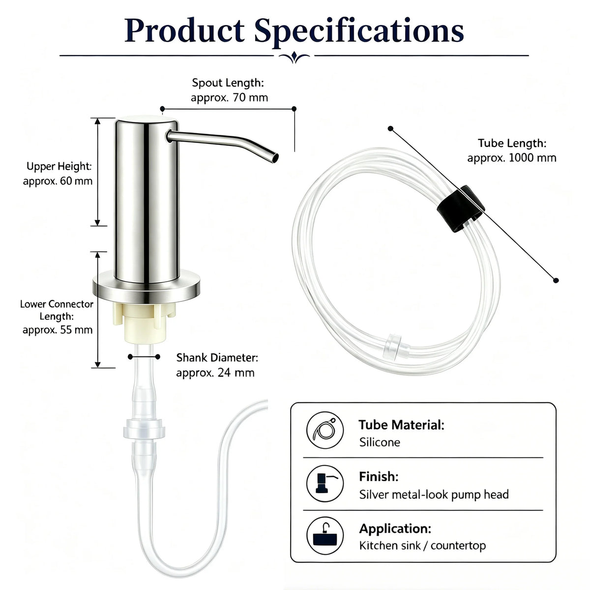 DispenseMate – 360° Rotating Sink Soap Pump