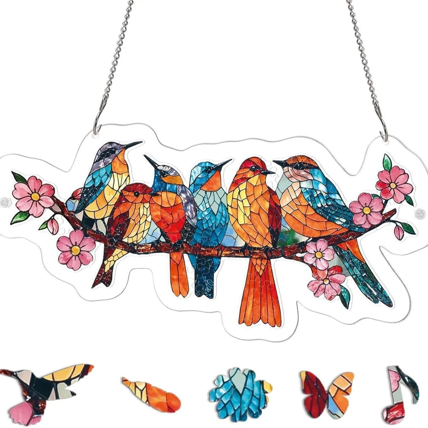 EmeraldFlame – Acrylic 80 Pcs Suncatcher Puzzle